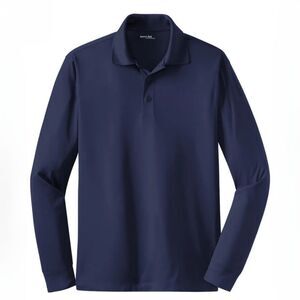 Sport-Tek® Women’s Navy Long Sleeve Micropique Sport-Wick® Polo